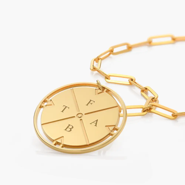 Personalized Compass Necklace